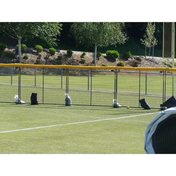 Perimeter Patrol 6 ft. x 29 ft. 4-Panel Black Powder-Coated Welded Wire Temporary Fencing