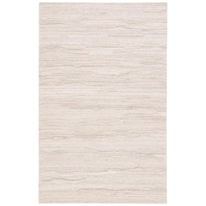 Abstract Beige 4 ft. x 6 ft. Undulating Marle Area Rug