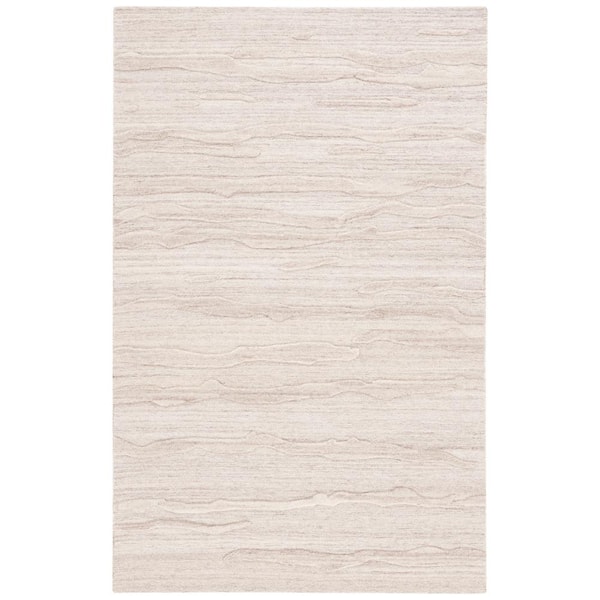 SAFAVIEH Abstract Beige 5 ft. x 8 ft. Undulating Marle Area Rug