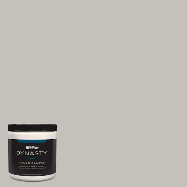 BEHR DYNASTY 8 oz. #PPU25-09 Foggy London Satin Enamel Stain-Blocking ...