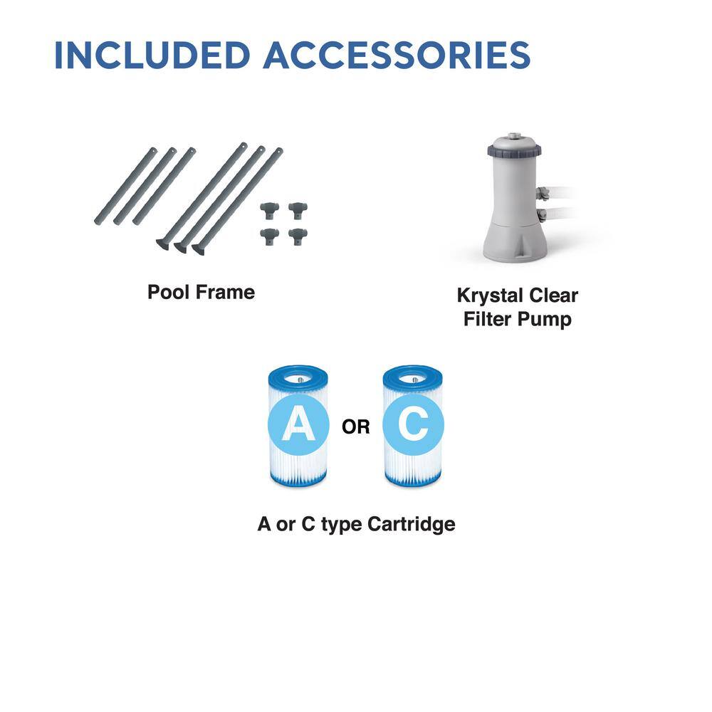 Greywood Round 12-Foot Above Ground Pool with Filter Pump