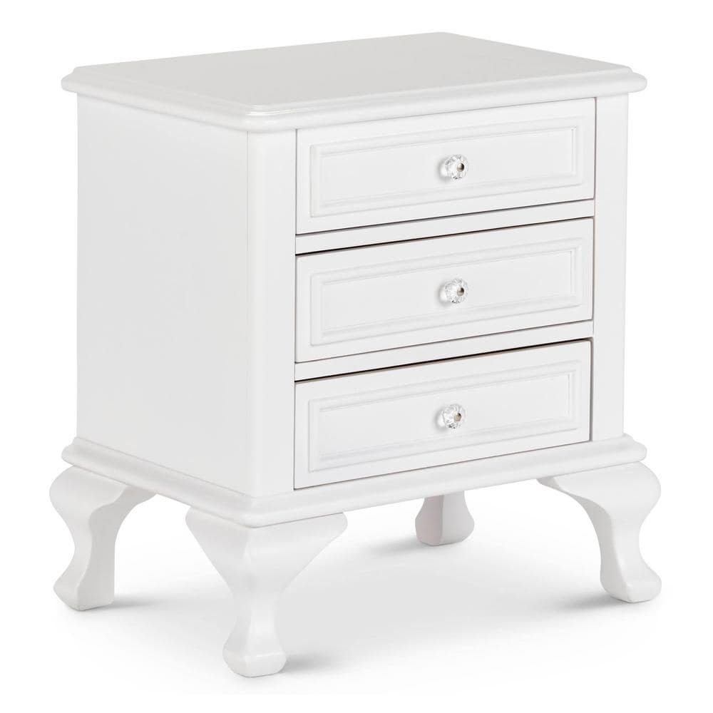 Jenna White Full 3-Piece Kids Bedroom Set with Faux Leather Headboard