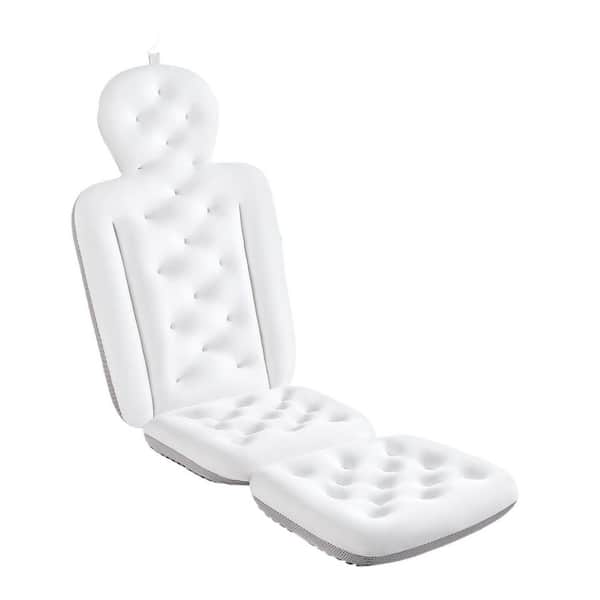 1-Pack Luxury Thick Full Body Bathroom Pillow with Laundry Bag for Headrest, Neck and Back Support in White for Spa