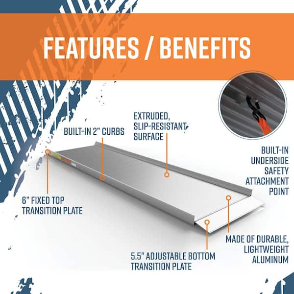 TRAVERSE 10 ft. Aluminum Walk Ramp