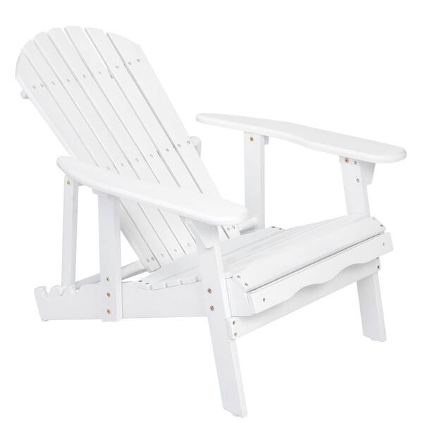 Northlight 36 in. White Corona Classic Folding Wooden Adirondack
