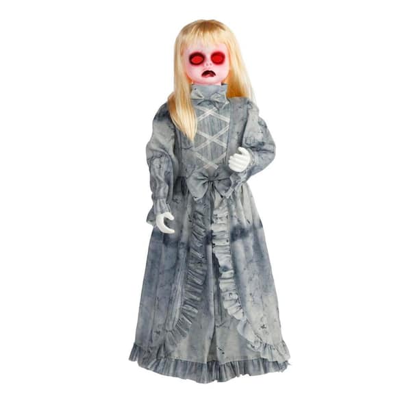 Home Accents 3 ft Animated hotsell LED Haunted Doll Halloween Animatronic