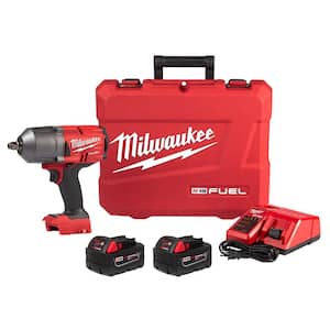 M18 FUEL 18V Lithium-Ion Brushless Cordless 1/2 in. High-Torque Impact Wrench with Friction Ring Kit,Resistant Batteries