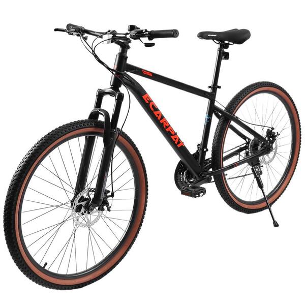 27.5 in. Wheels Mountain Bike Carbon steel Frame Disc Brakes Thumb Shifter Front fork Bicycles Black ZWQ 3P154252N The Home Depot