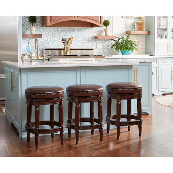 Newridge Walnut Backless Counter Height, What Height Bar Stools For 35 Inch Countertops