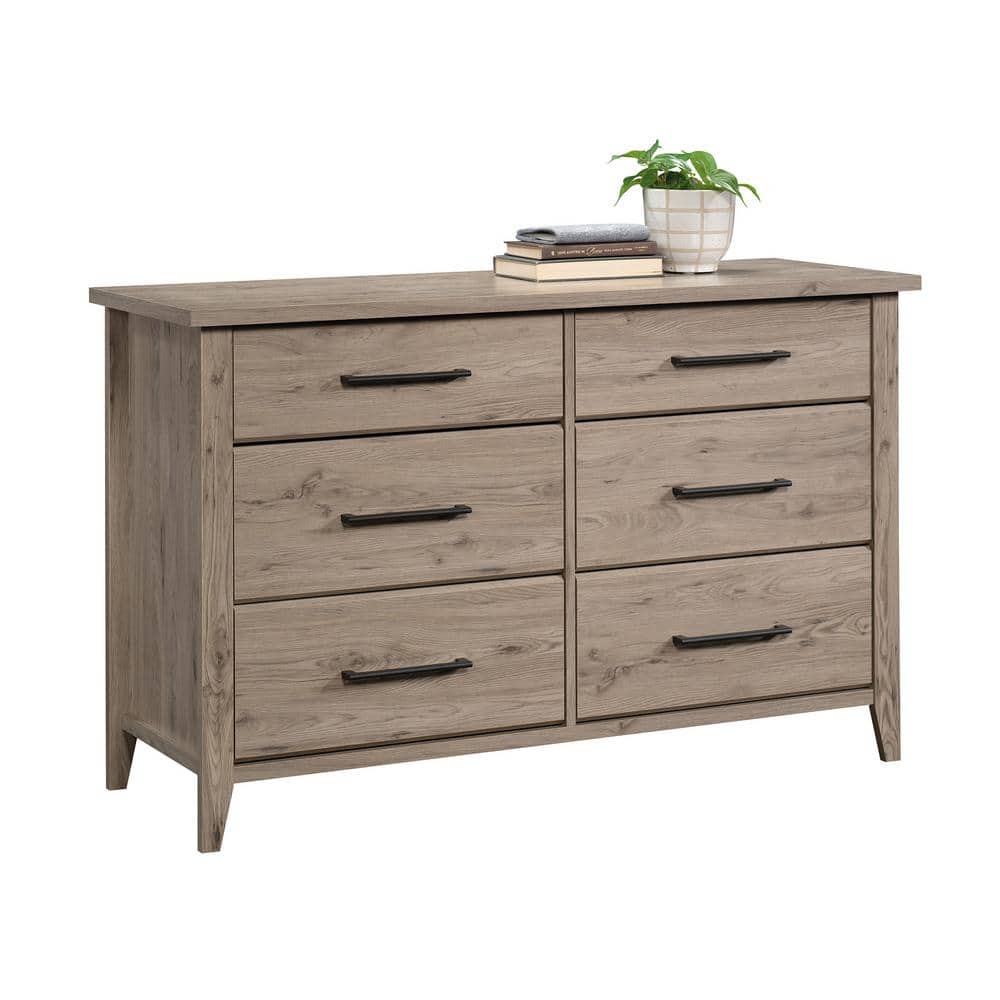 Laurel Oak Double Dresser with Extra Deep Horizontal Drawers