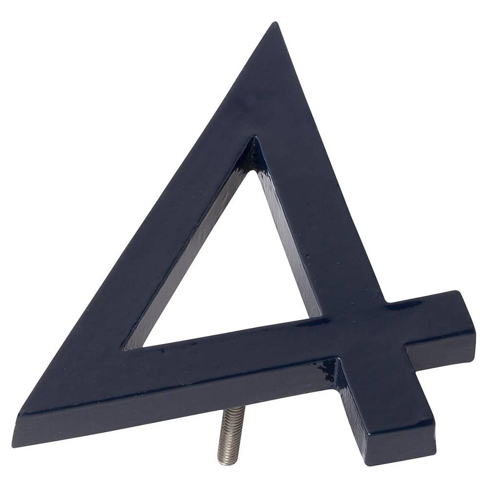 4 in. Navy Aluminum Floating or Flat Modern House Number 4 price history on PriceWatchPro