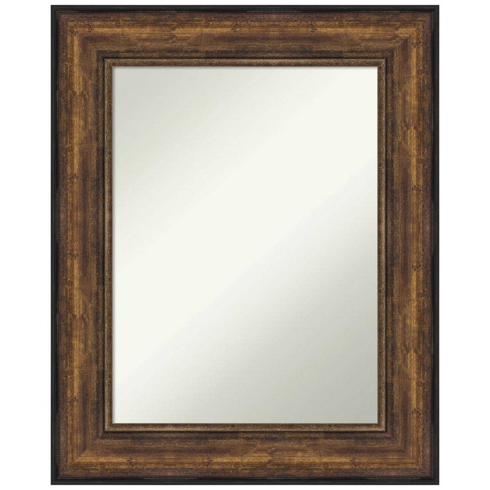 Rectangular Bronze Bathroom Vanity Wall Mirror with Matte Black Edge