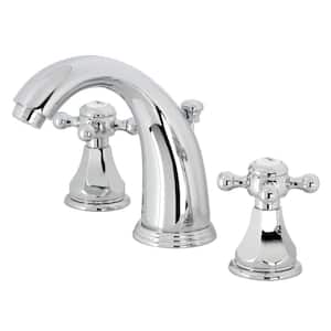 Metropolitan 2-Handle 8 in. Widespread Bathroom Faucets with Plastic Pop-Up in Polished Chrome
