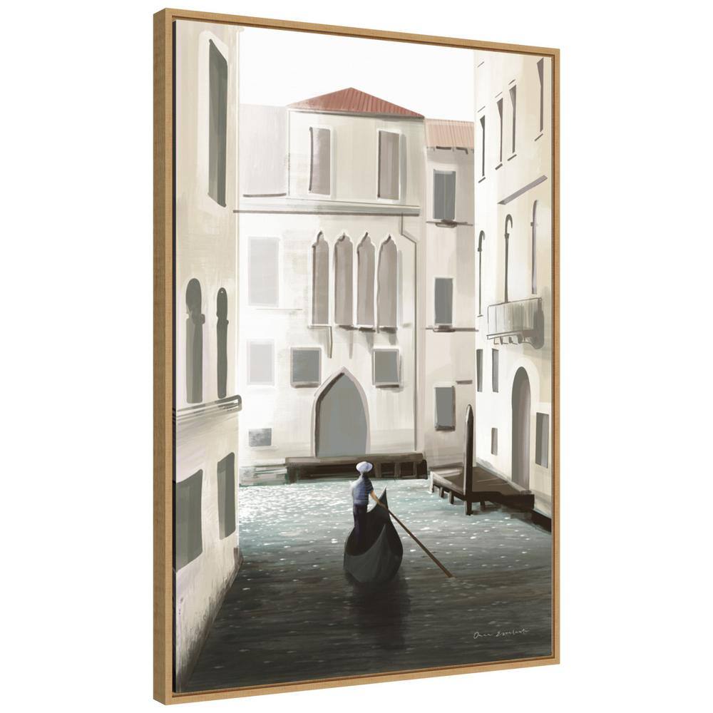 Venice Moment Canvas Print with Sylvie Maple Frame