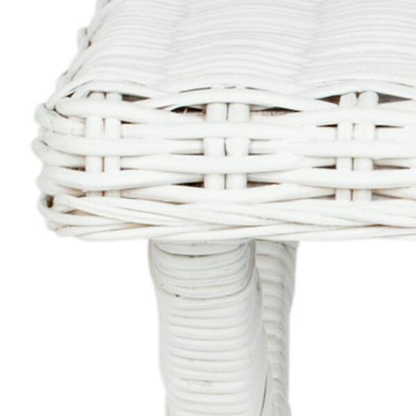 SAFAVIEH - Manor White Rattan Bench