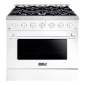 NX60CB831512AA by Samsung - Bespoke 6.0 cu. ft. Smart Slide-in Gas Range  with Air Fry & Convection in White Glass