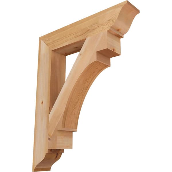 Ekena Millwork 5-1/2 in. x 40 in. x 32 in. Western Red Cedar Merced Traditional Smooth Bracket