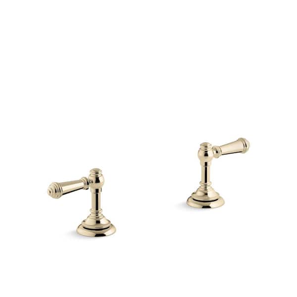 KOHLER Artifacts Lever Bathroom Sink Faucet Handles in Vibrant French Gold