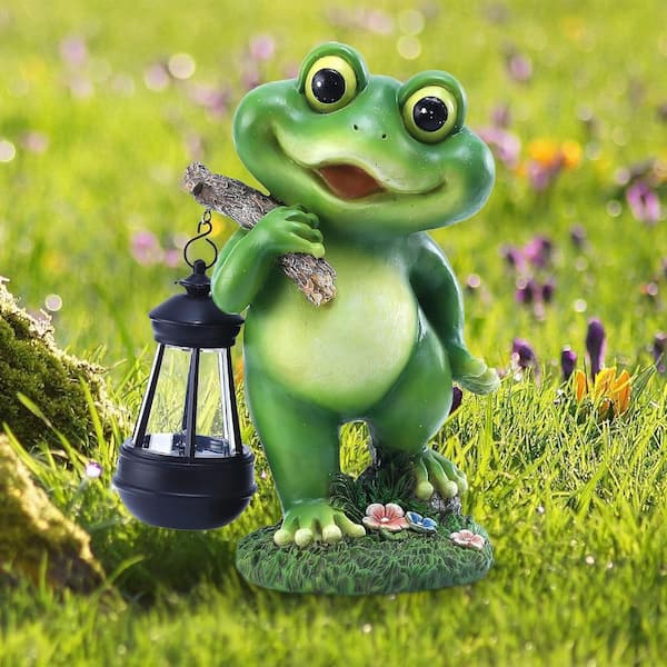 Outdoor Resin Frog Garden Statue L09TKVD8C8 - The Home Depot