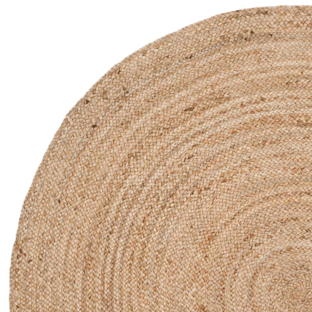 Handmade Ivory Braided Jute 3' Round Area Rug