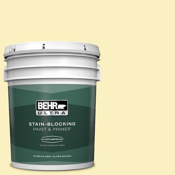 BEHR ULTRA 5 gal. #380C-3 Moon Dance Extra Durable Semi-Gloss Enamel Interior Paint & Primer