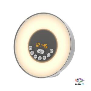Aura LED White Wake to Light Clock