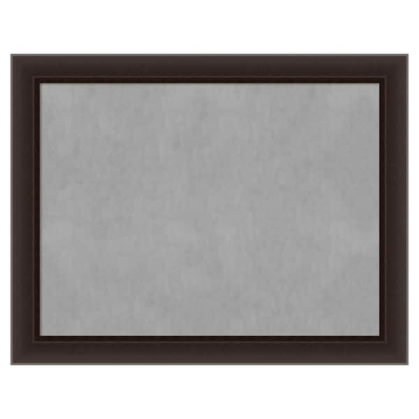 Amanti Art Romano Espresso Narrow 27.75 in. x 21.75 in. Framed Magnetic Board