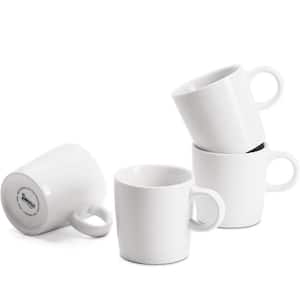 Porcelain Espresso Cups - 3.5 Ounce - Set of 4, White