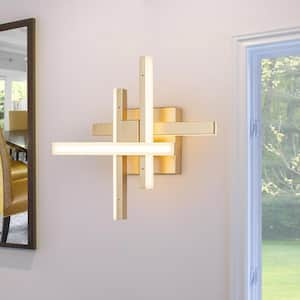 Georgina 4-Light Modern Integrated LED Gold Wall Sconce 18-Watt Warm Light