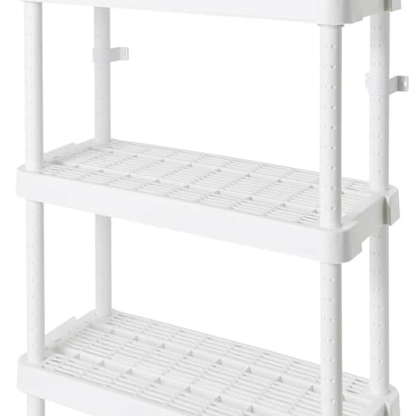  Nala Cleaning Cabinet with 5 Shelves and Hanging Rack, White :  Health & Household