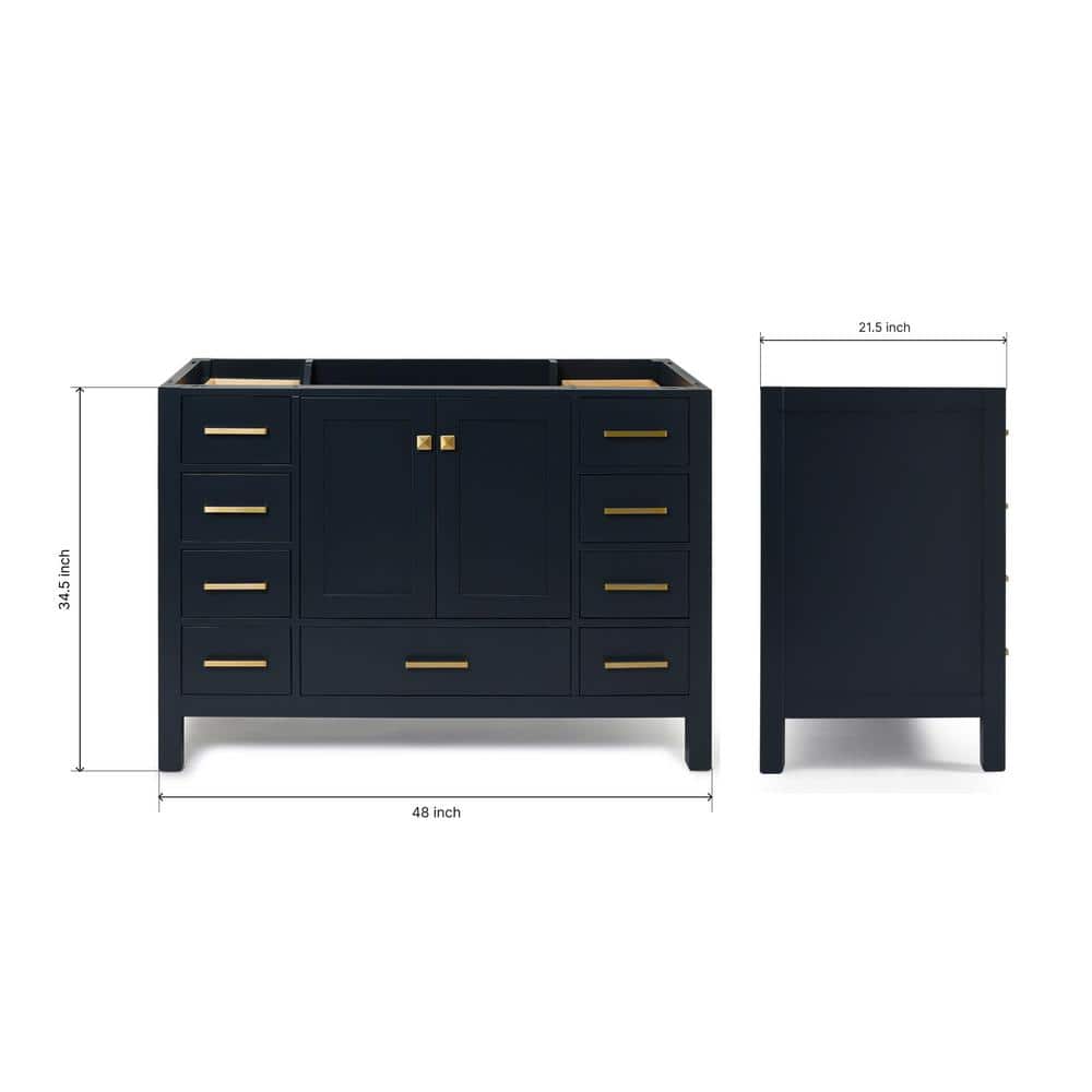 Cambridge 48" Midnight Blue Single Freestanding Vanity Cabinet