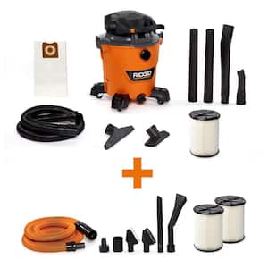 12 Gallon 6.0 Peak HP NXT Wet/Dry Shop Vacuum with Detachable Blower, Two Additional Filters and Car Cleaning Kit