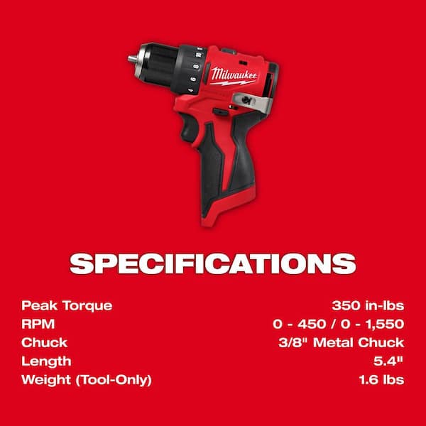 Milwaukee - M12 12-Volt Lithium-Ion Brushless Cordless Subcompact Drill and Impact Driver Combo Kit w/ 45 Pc Bit Set (2-Tool)