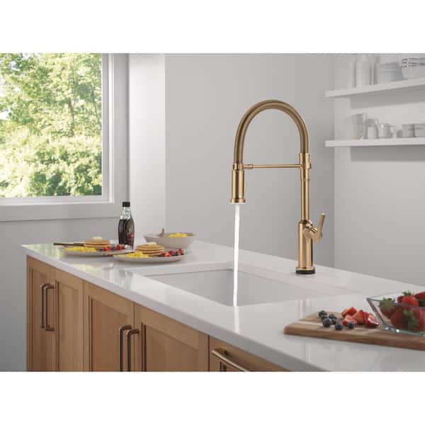 Delta Cordova Touch2O Spring Spout Gold Champagne Bronze 21.50 in