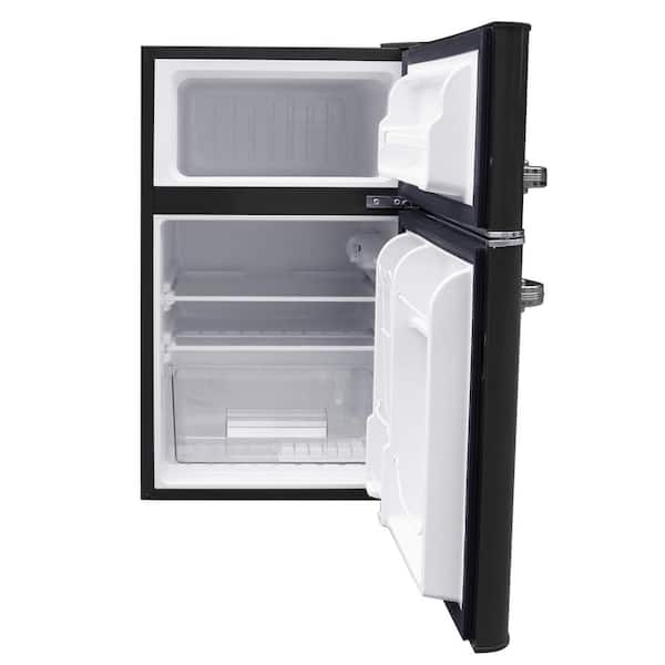 Retro 3.2 Cu. Ft. 2 door Mini Fridge in Black