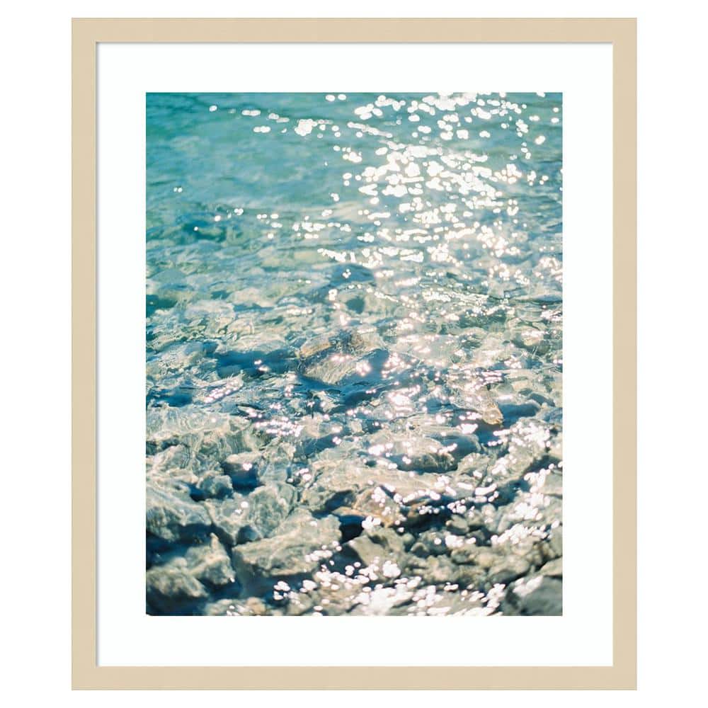 Sunny Day Glacial Water Coastal Photography Framed Wall Art