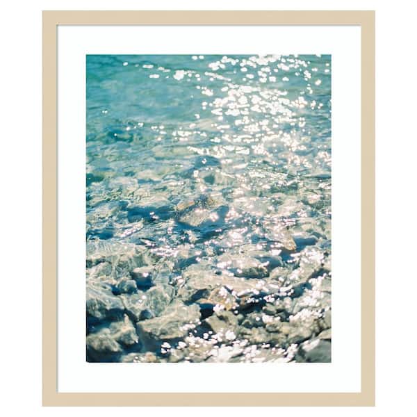 Amanti Art Sunny Day And Glacial Water by Justine Milton 21 in. W x 25 in. H. Wood Framed Wall Art Print Framed in Brown