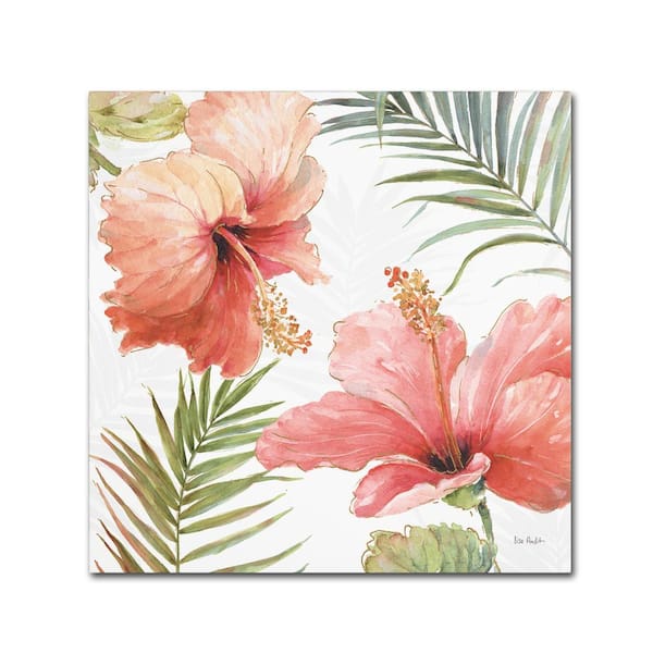 Trademark Fine Art 24 in. x 24 in. "Tropical Blush II" by Lisa Audit Printed Canvas Wall Art