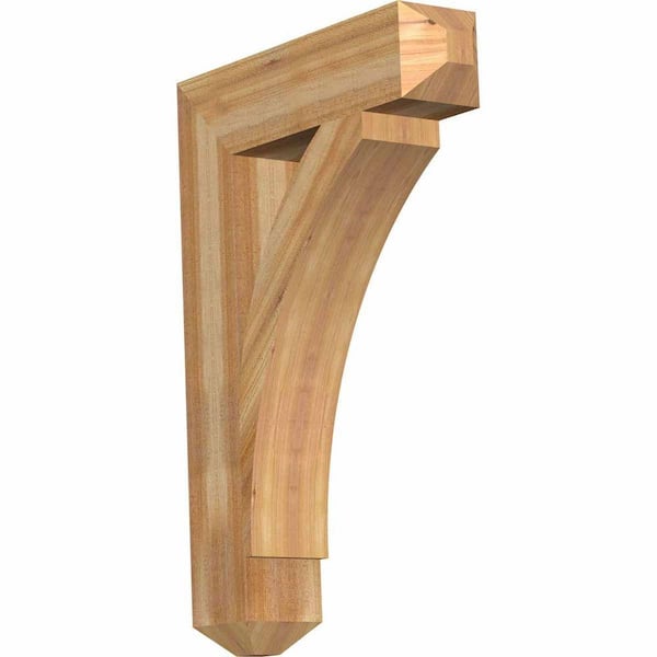 Ekena Millwork 6 in. x 38 in. x 26 in. Western Red Cedar Thorton Craftsman Rough Sawn Bracket