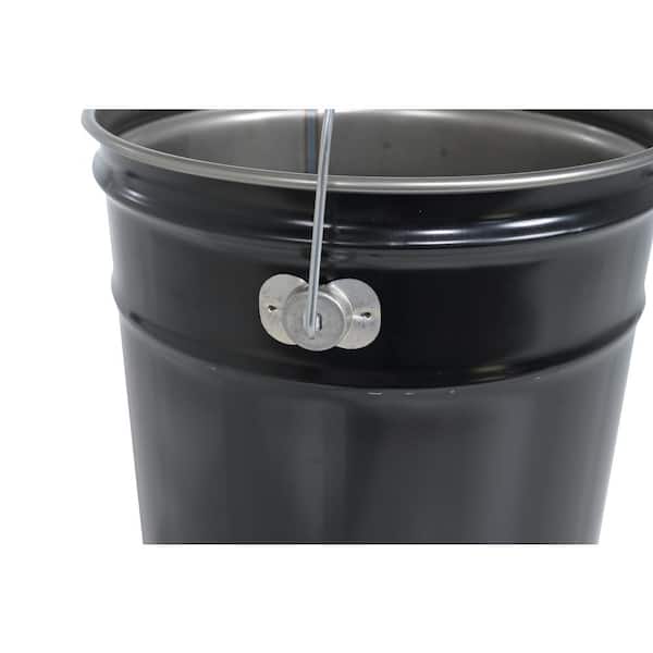 5 Gallon Open Head Steel Pail - Black - Best Containers