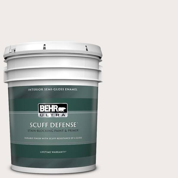 BEHR ULTRA 5 gal. #W-D-620 Pale Bud Extra Durable Semi-Gloss Enamel Interior Paint & Primer