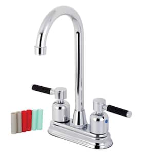 Kaiser 2-Handle Bar Faucet in Polished Chrome