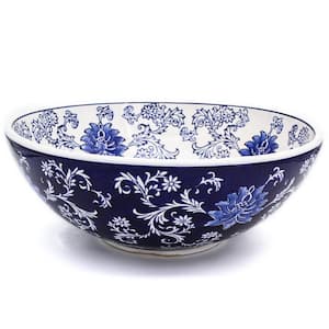 Blue Garden Decorative Fruit Bowl
