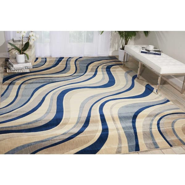 Throw Rugs Thickness Soft Vintage Retro Small Carpets Blue Front Doormat -  Warmly Home