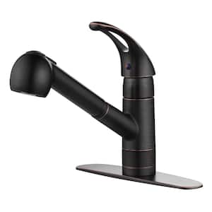 Vantage Single Handle Pull-Out Sprayer Kitchen Faucet with Accessories in Rust and Spot Resist in Oil Rubbed Bronze