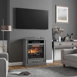 Haswell 30.75 in. Freestanding Electric Fireplace TV Stand in Cashmere
