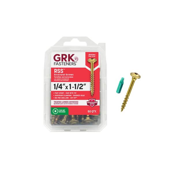1/4 in. x 1 - 1/2 in. Star Drive Low Profile Washer Head RSS Structural Alternative Lag Wood Screw (50-Packs)
