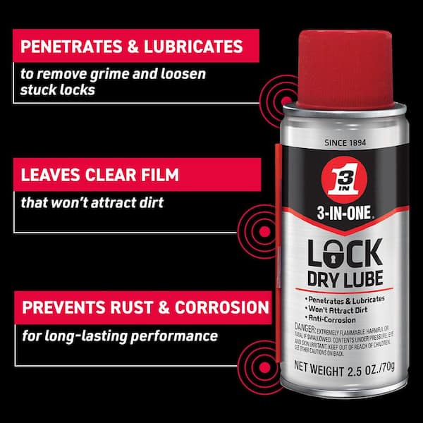 2.5 oz. Lock Dry Lube, Lock Lube and Penetrant