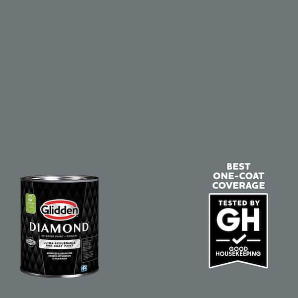 Glidden Diamond 1 qt. #PPG1012-6 Volcanic Ash Eggshell Interior Paint with Primer