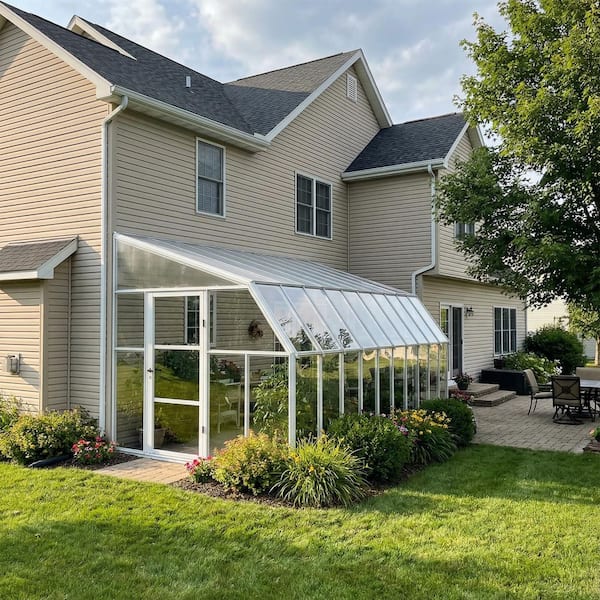 Sun Room 8 ft. x 20 ft. White/Clear Patio Enclosure and Solarium